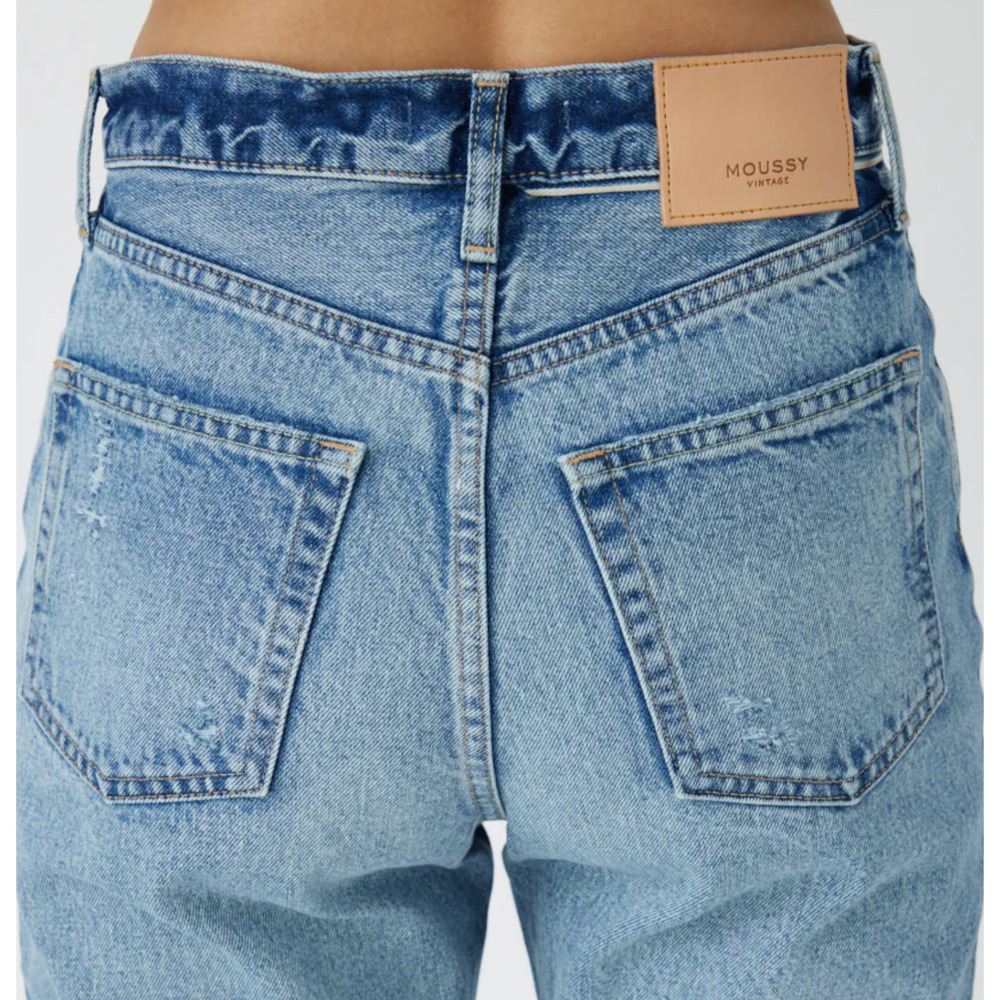 Moussy Light Blue Straight Leg Jeans - Picture 3 of 12